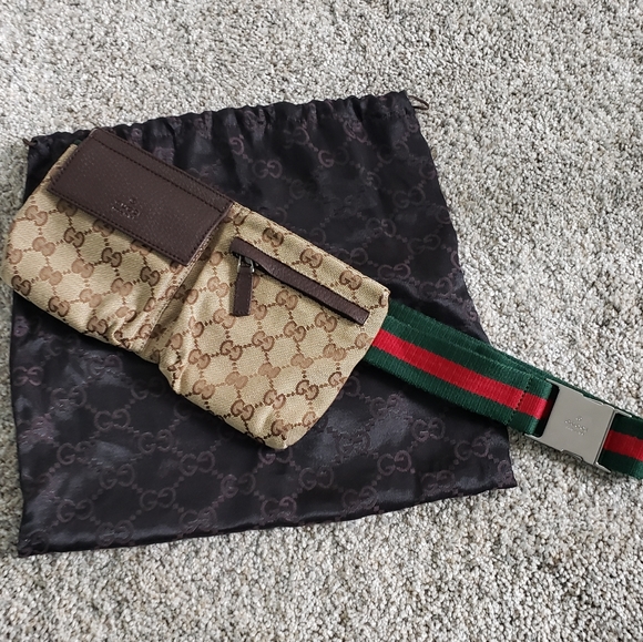 Gucci Handbags - Gucci GG Canvas Double Pocket Mini Bag